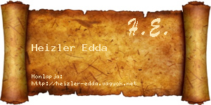 Heizler Edda névjegykártya